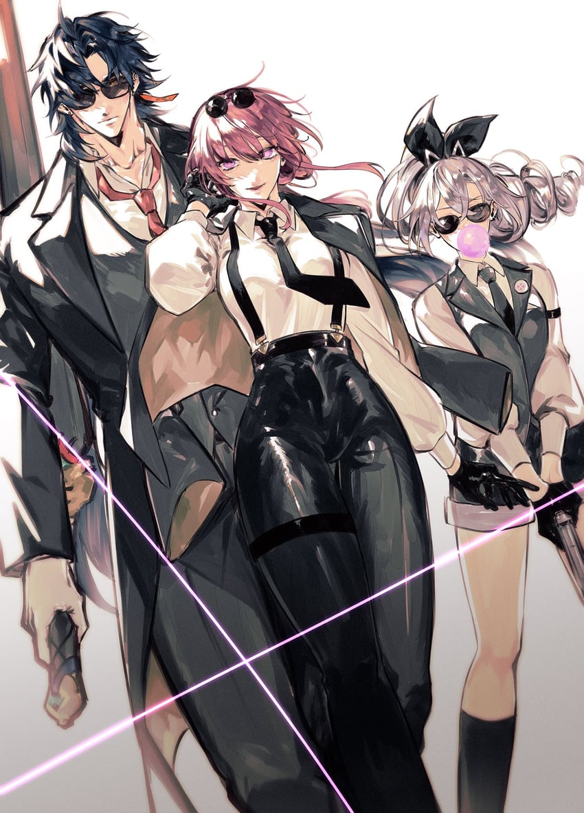 kafka, silver wolf, and blade (honkai and 1 more) drawn by sorako_(yoshida_t)