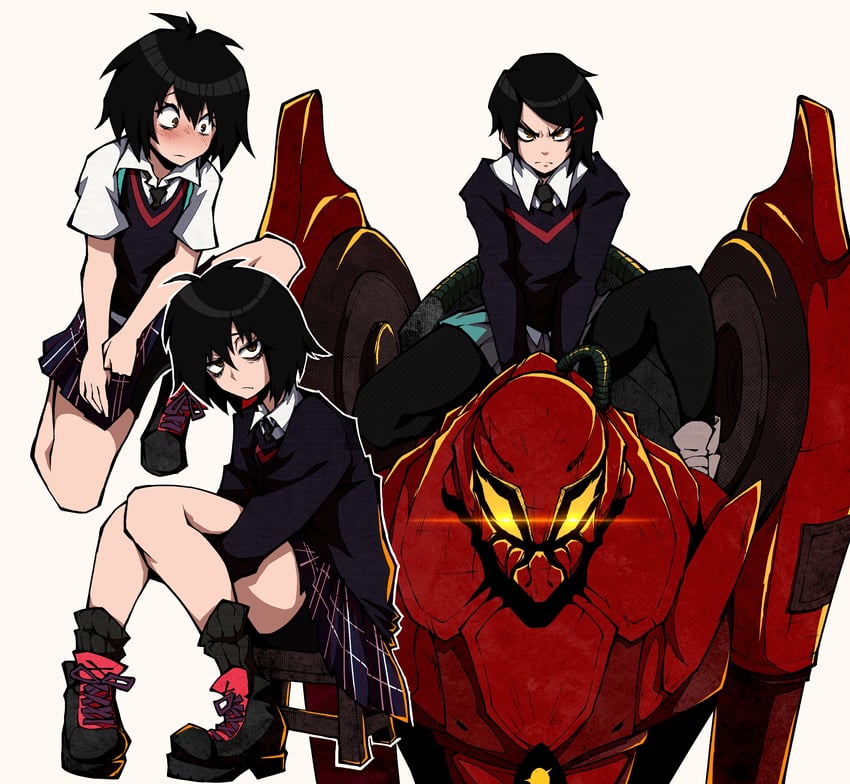 peni parker and sp//dr (marvel and 4 more) drawn by kekel