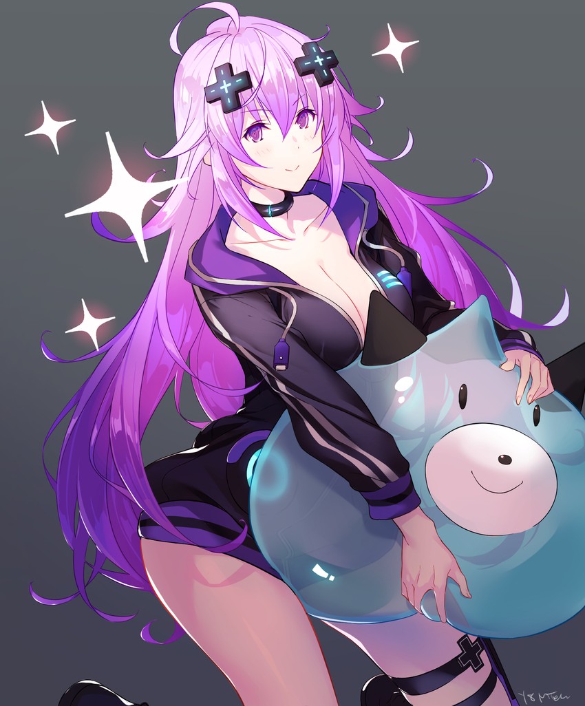 adult neptune and dogoo (neptune and 1 more) drawn by kagetomo_midori