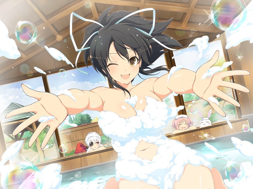 asuka, hibari, yagyu, and ninto (senran kagura and 1 more) drawn by yaegashi_nan