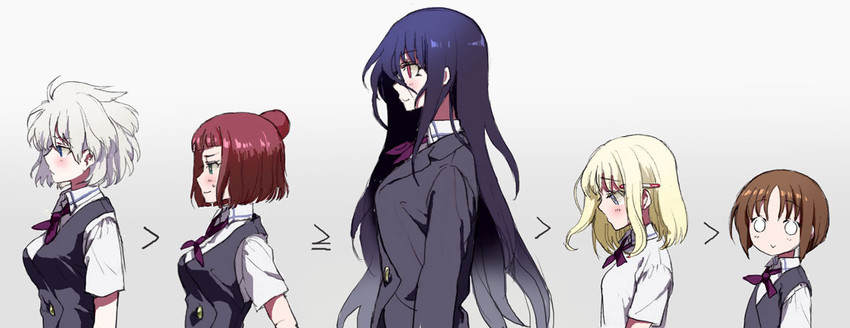 kosegawa shiromi, anetai toyone, aislinn wishart, usuzawa sae, and kakura kurumi (saki) drawn by hana-kagume