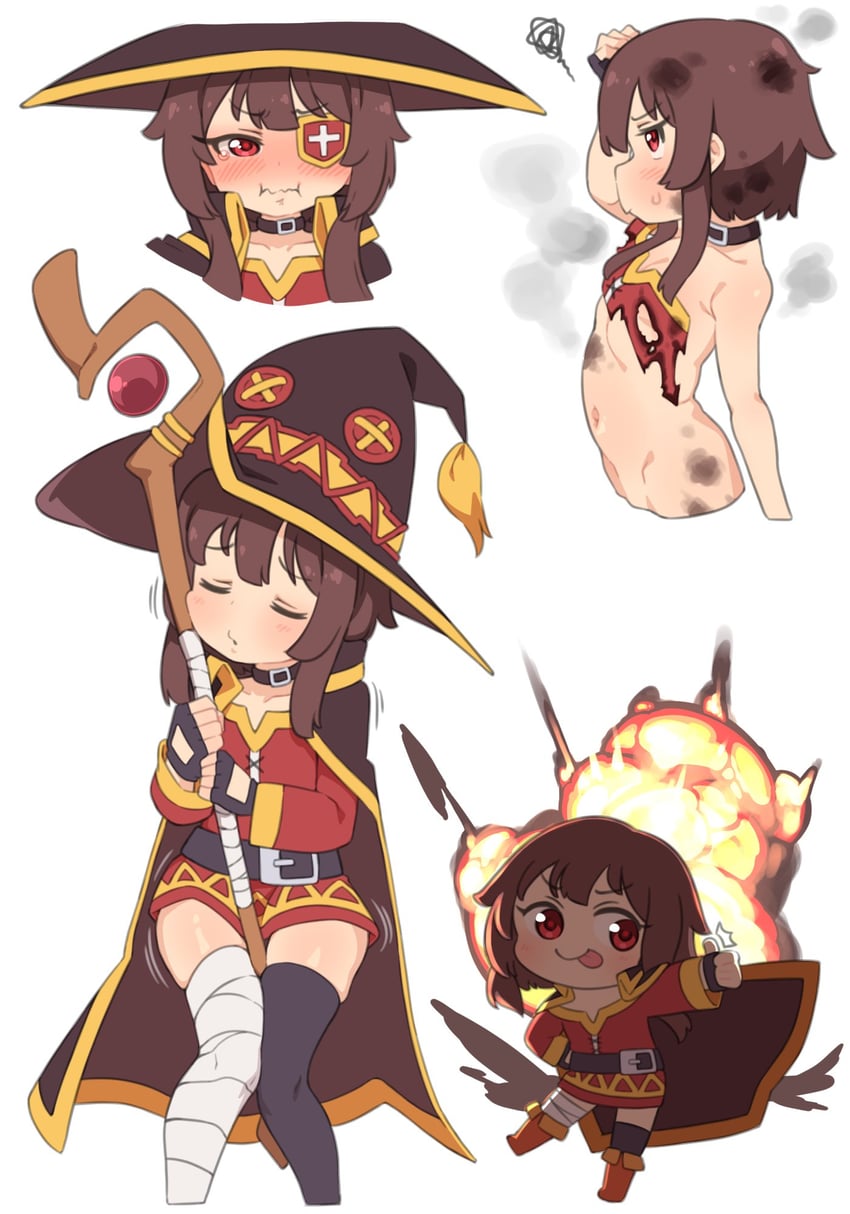megumin (kono subarashii sekai ni shukufuku wo!) drawn by basukechi