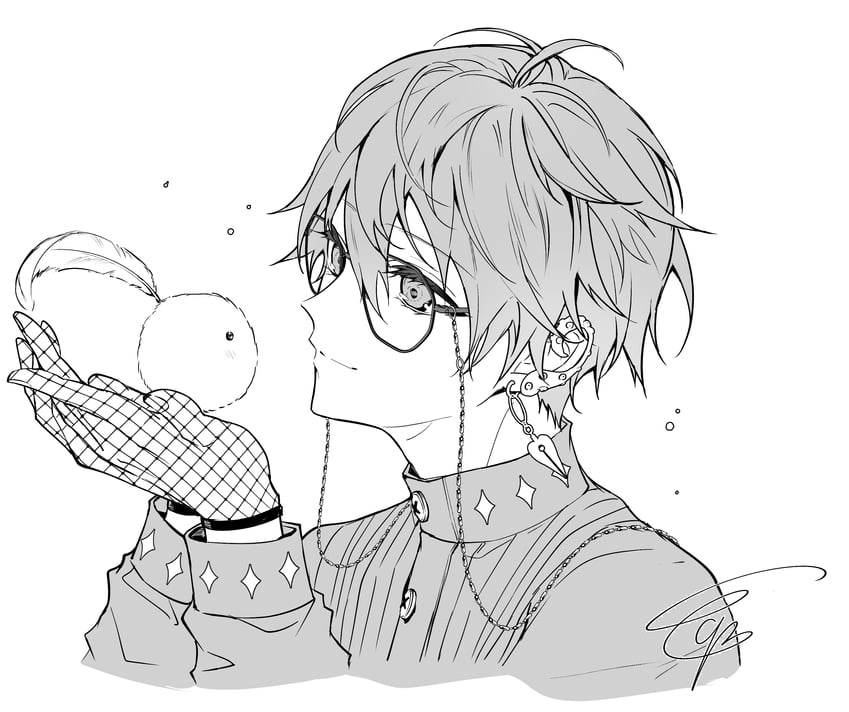 ike eveland and quilldren (nijisanji and 1 more) drawn by tcb