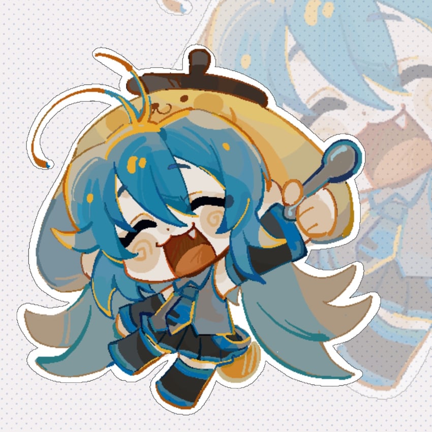 hatsune miku and pompompurin (vocaloid and 1 more) drawn by suuroku