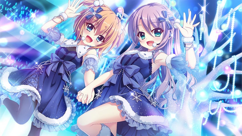shikimiya mana and tsukisaka sayu (re:stage!) drawn by izumi_tsubasu