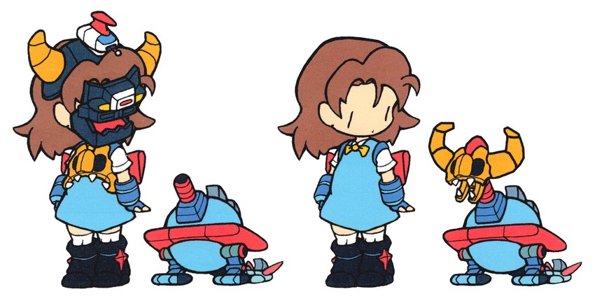 gai-chan (gaiking and 2 more) drawn by ueno_sora