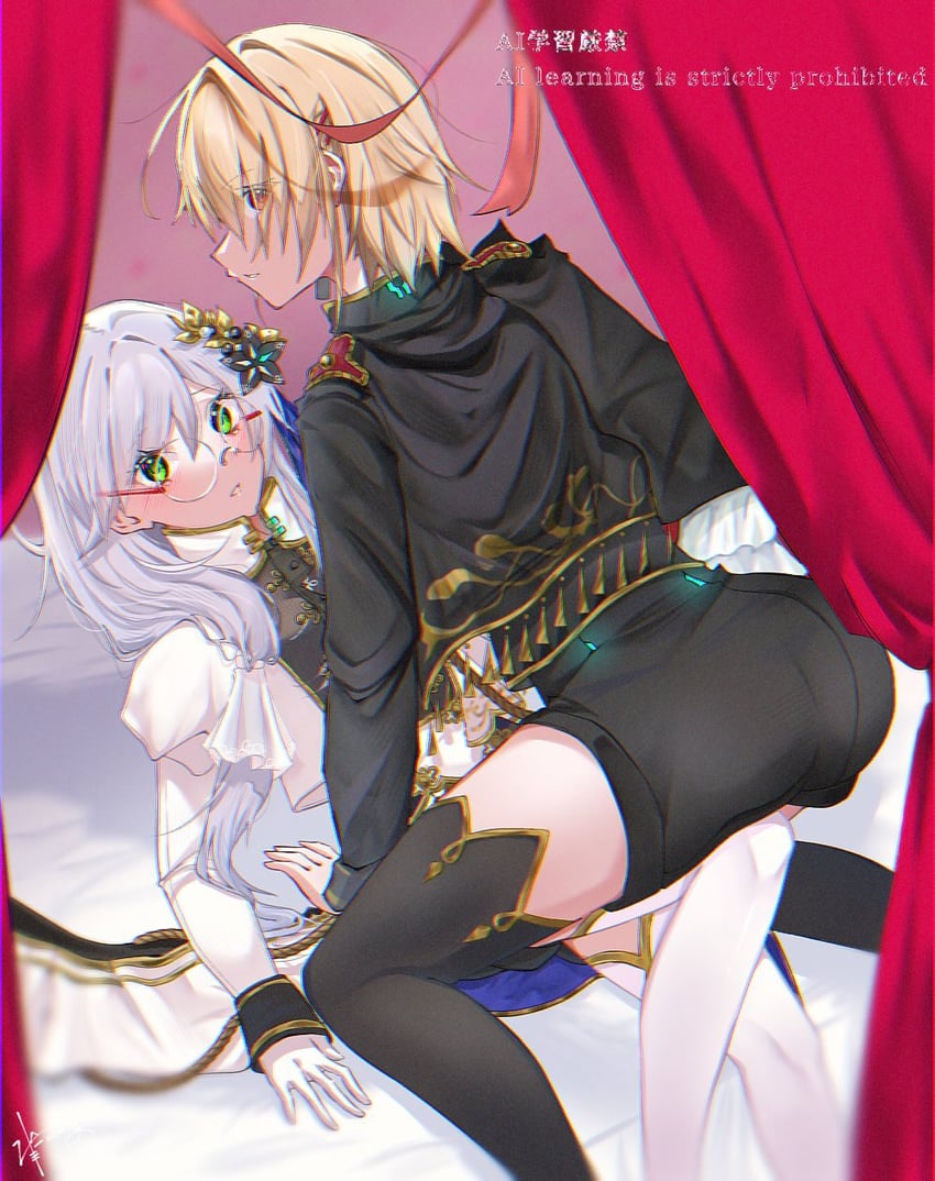 kayamori ruka and izumi yuki (heaven burns red) drawn by match_neco