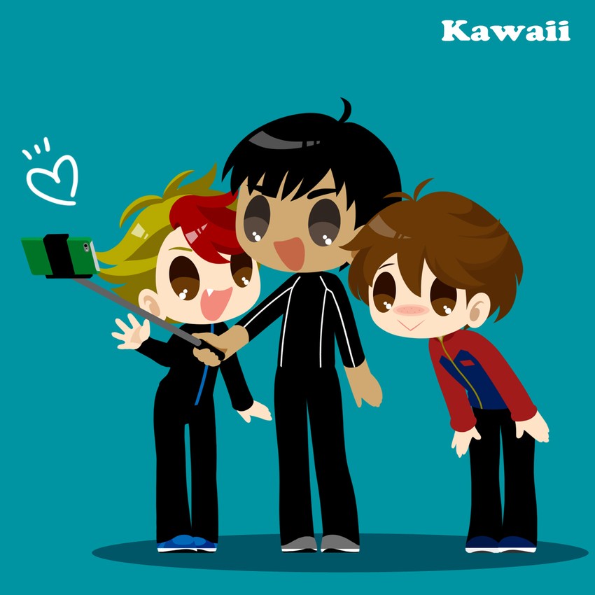 phichit chulanont, ji guang-hong, and minami kenjirou (yuri!!! on ice) drawn by kaorin_minogue