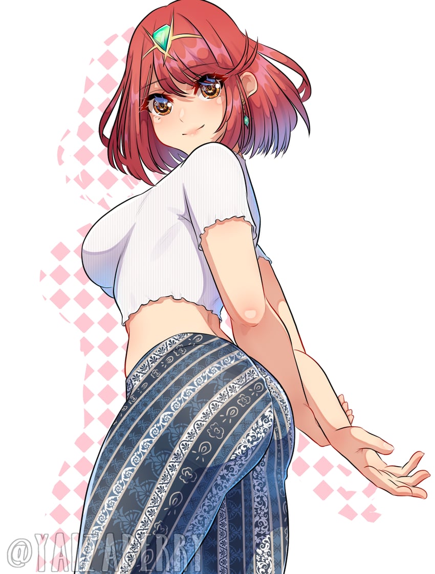 pyra (xenoblade chronicles and 1 more) drawn by yaizaberry