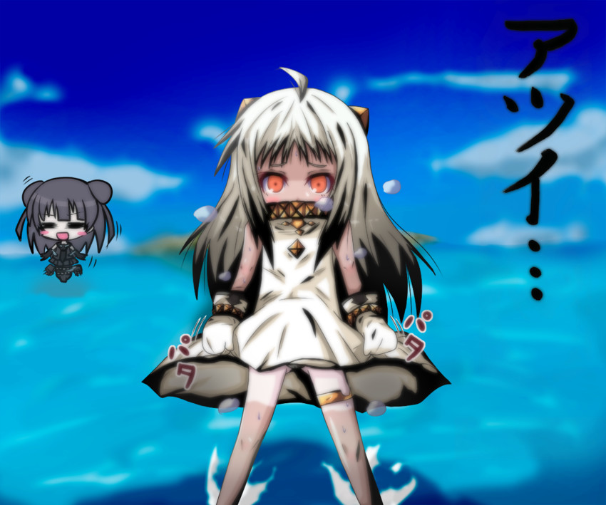northern ocean princess and light cruiser oni (kantai collection) drawn by kurage_gohan