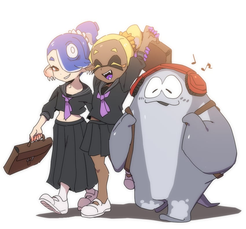 shiver, frye, and big man (splatoon and 1 more) drawn by dede_(qwea_00000)