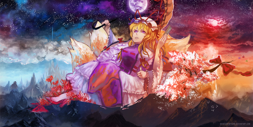 yakumo yukari (touhou) drawn by shinigami_wyvern