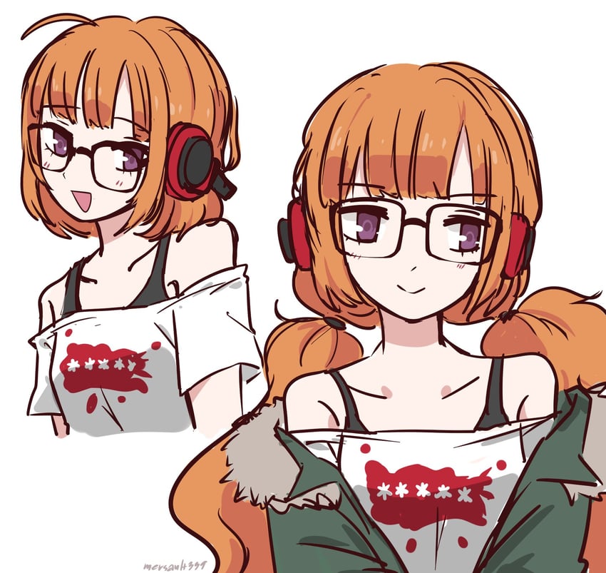 sakura futaba (persona and 1 more) drawn by karasuda_hidemi