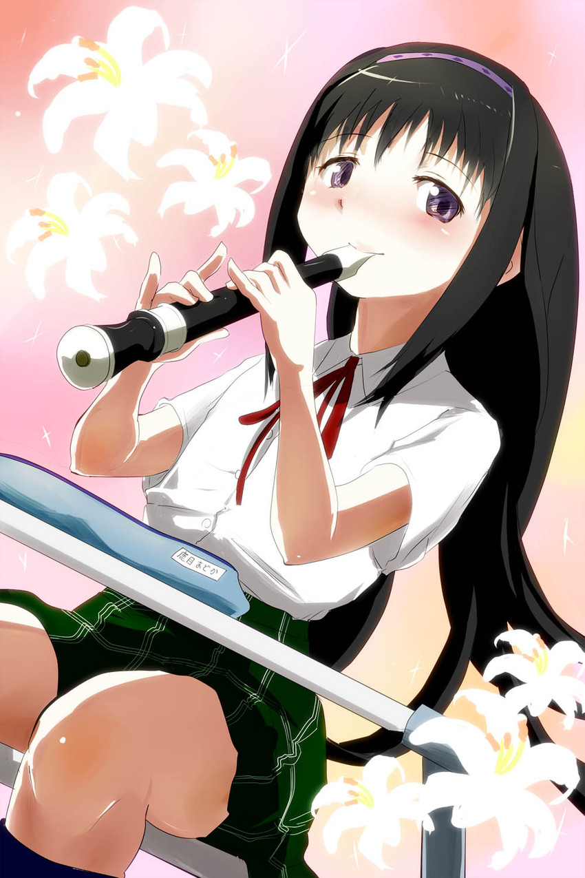 akemi homura (mahou shoujo madoka magica) drawn by ace_rocket
