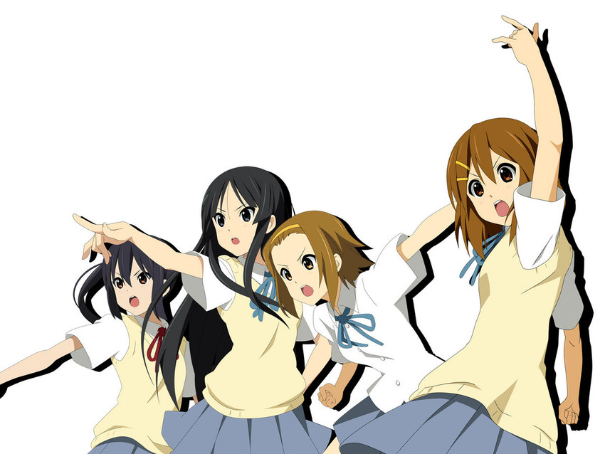 akiyama mio, nakano azusa, hirasawa yui, and tainaka ritsu (k-on!)