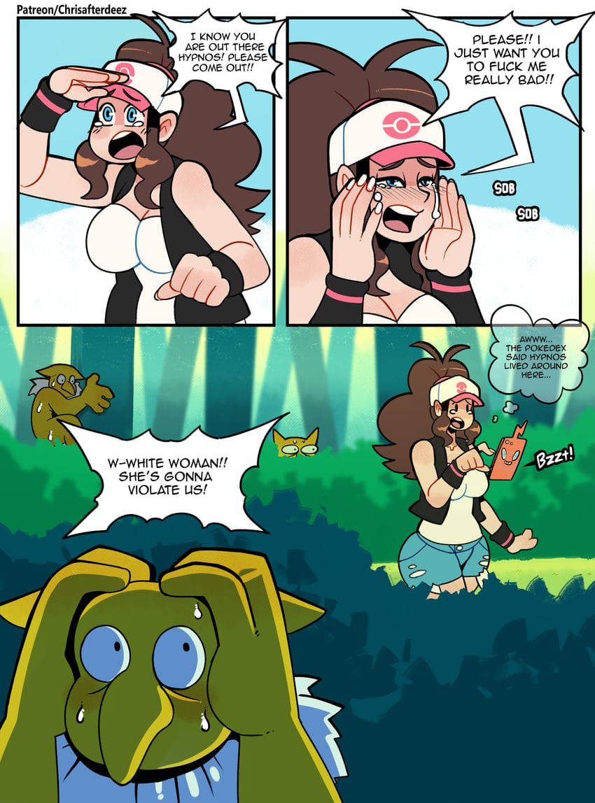 hilda, rotom, rotom phone, and hypno (pokemon and 1 more) drawn by thegreyzen