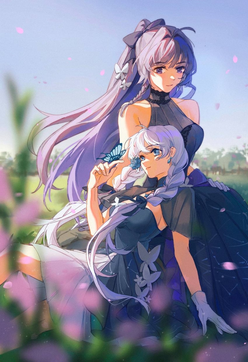 kiana kaslana and raiden mei (honkai and 1 more) drawn by 940869601