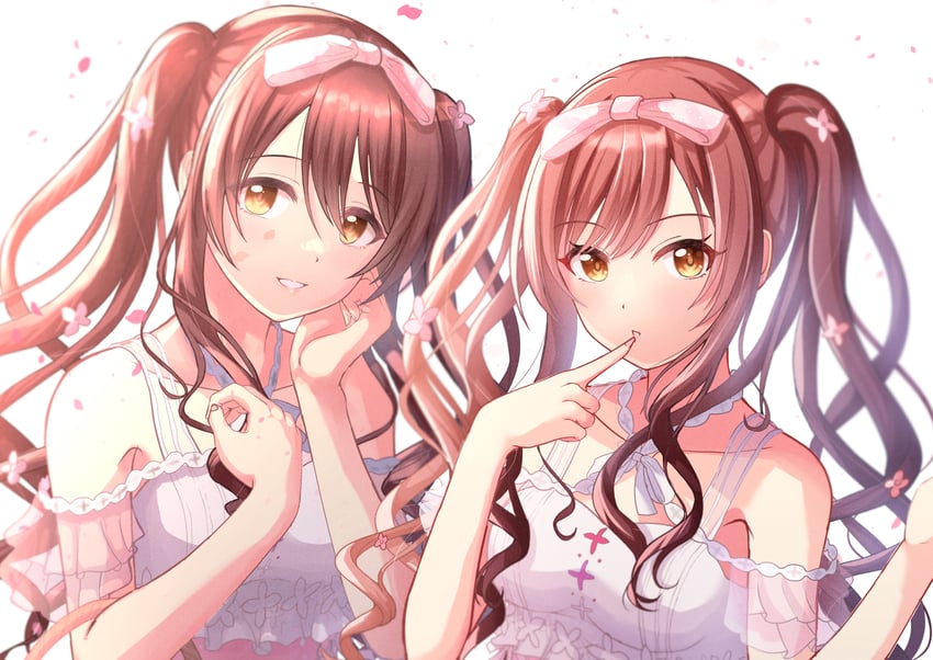 osaki amana and osaki tenka (idolmaster and 1 more) drawn by citrusmikan