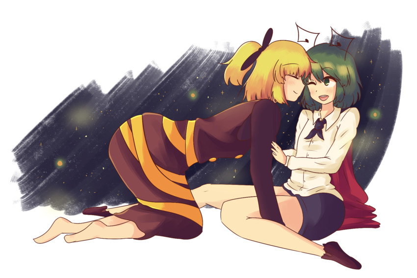 wriggle nightbug and kurodani yamame (touhou) drawn by notnoe_(dxcl)