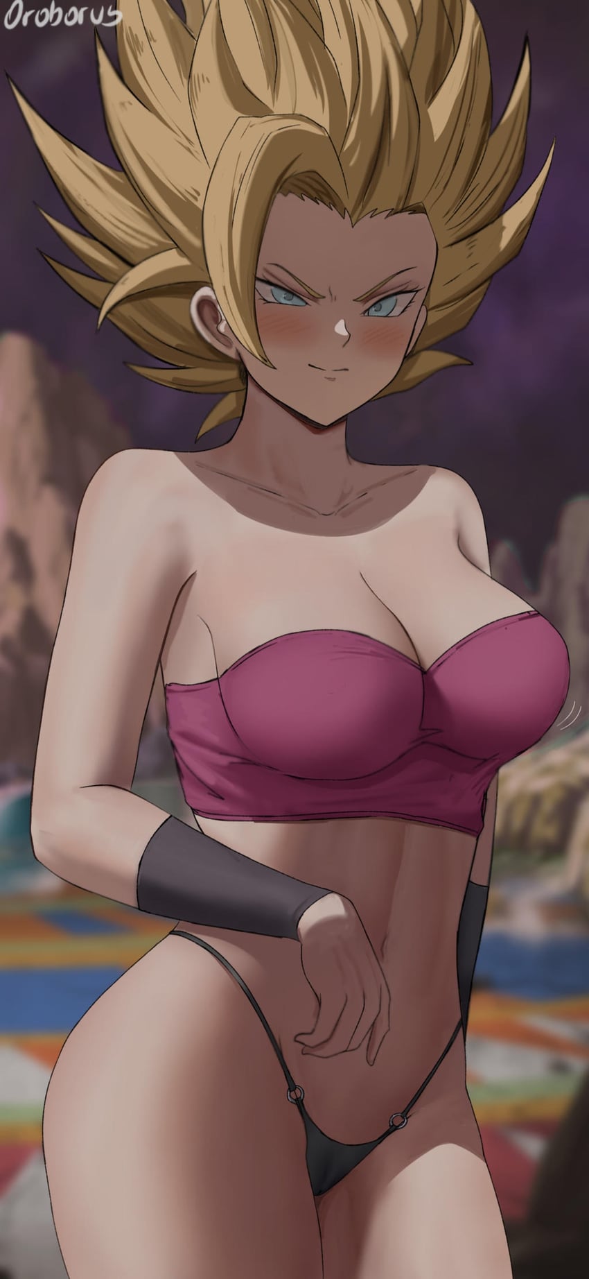caulifla (dragon ball and 1 more) drawn by oroborus