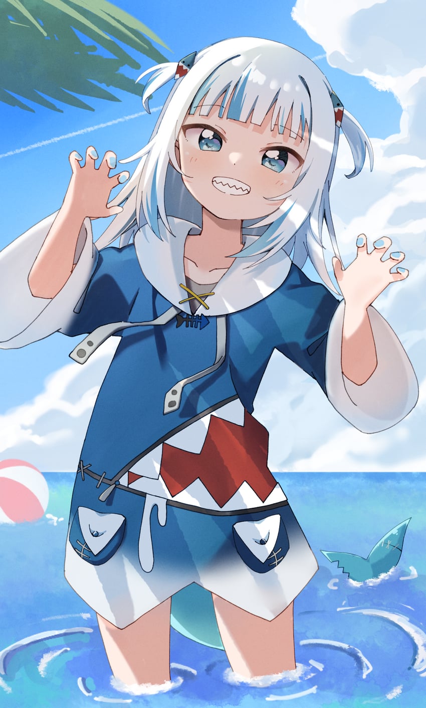 gawr gura (hololive and 1 more) drawn by haru_(konomi_150)