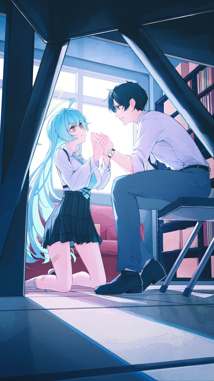 sensei and yume (blue archive and 1 more) drawn by yodistira404