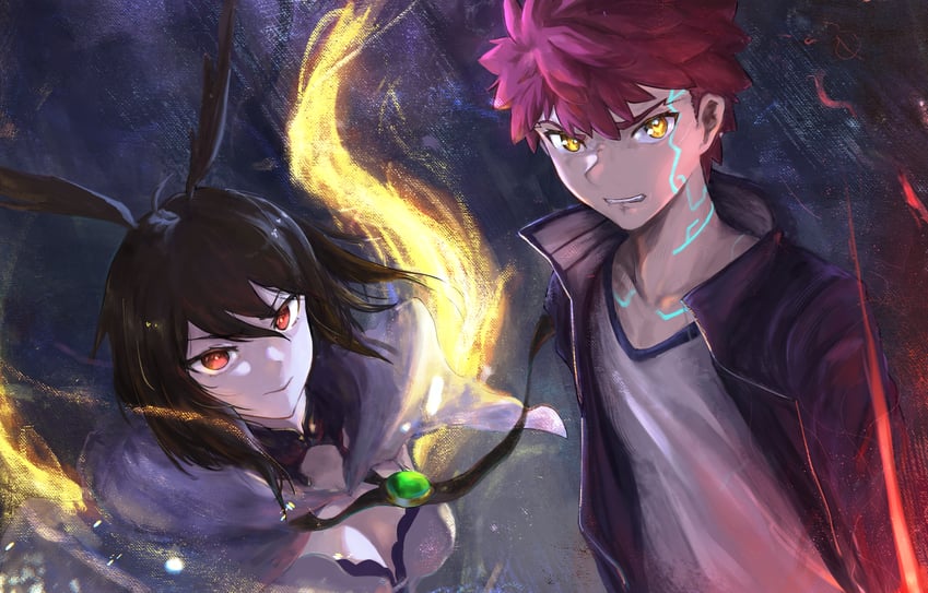 emiya shirou, valkyrie, and ortlinde (fate and 2 more) drawn by nadenadesuki