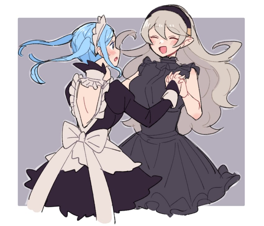 female corrin and flora (fire emblem and 1 more) drawn by do_m_kaeru