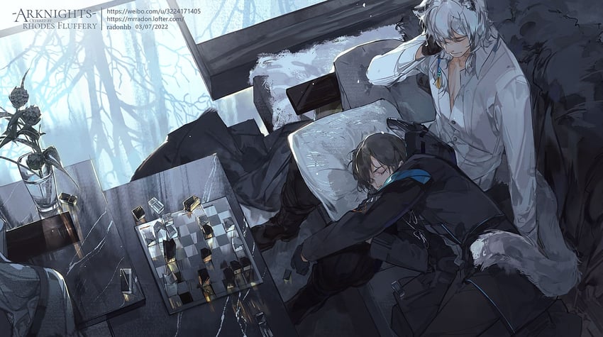 doctor, male doctor, and silverash (arknights) drawn by mrradon