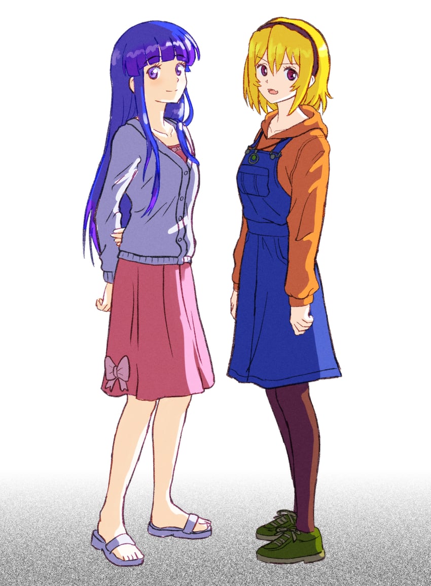 furude rika and houjou satoko (higurashi no naku koro ni and 1 more) drawn by zawabug