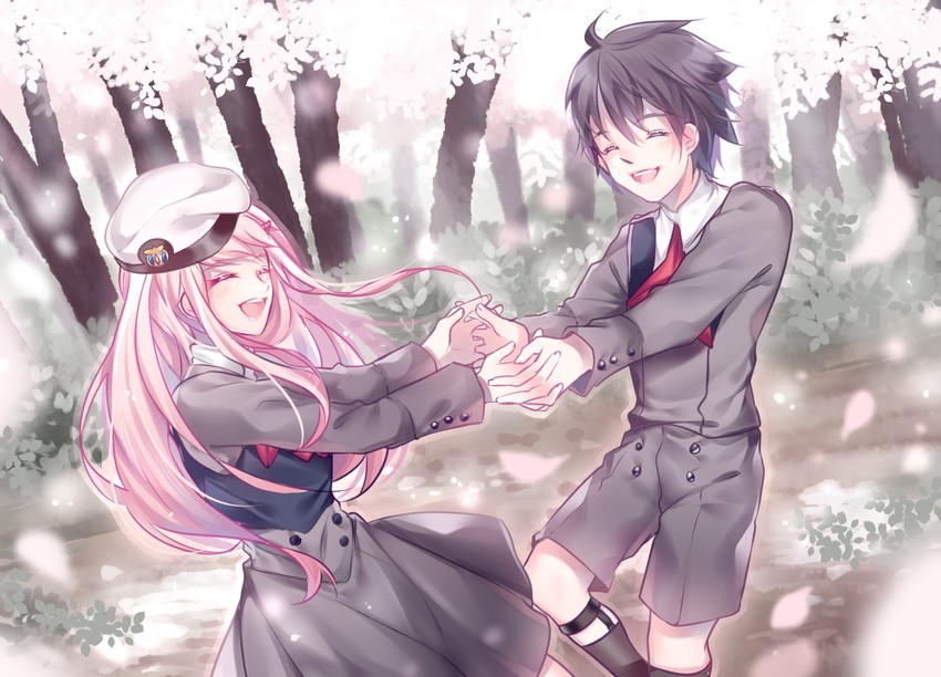 zero two and hiro (darling in the franxx) drawn by koynoppanuch