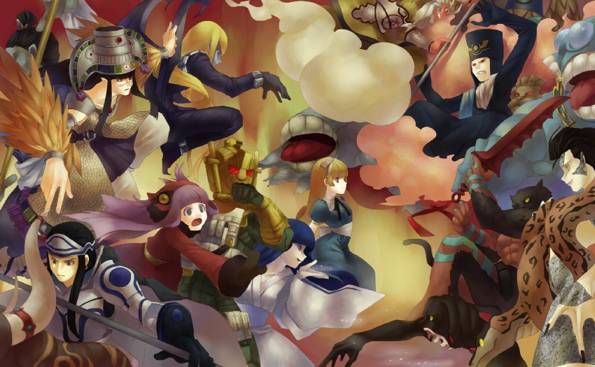 alice, muu shuwuu, cu chulainn, lilith, loki, and 8 more (shin megami tensei and 3 more) drawn by emi_(emi43)