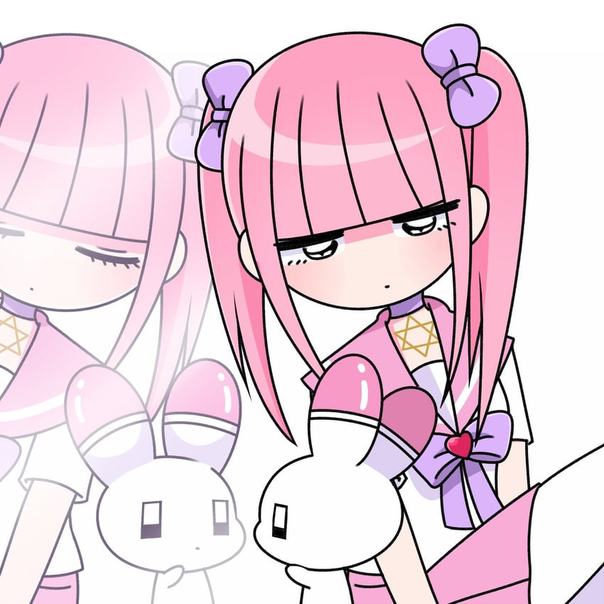 menhera-chan and usatan (menhera-chan) drawn by ezaki_bisuko