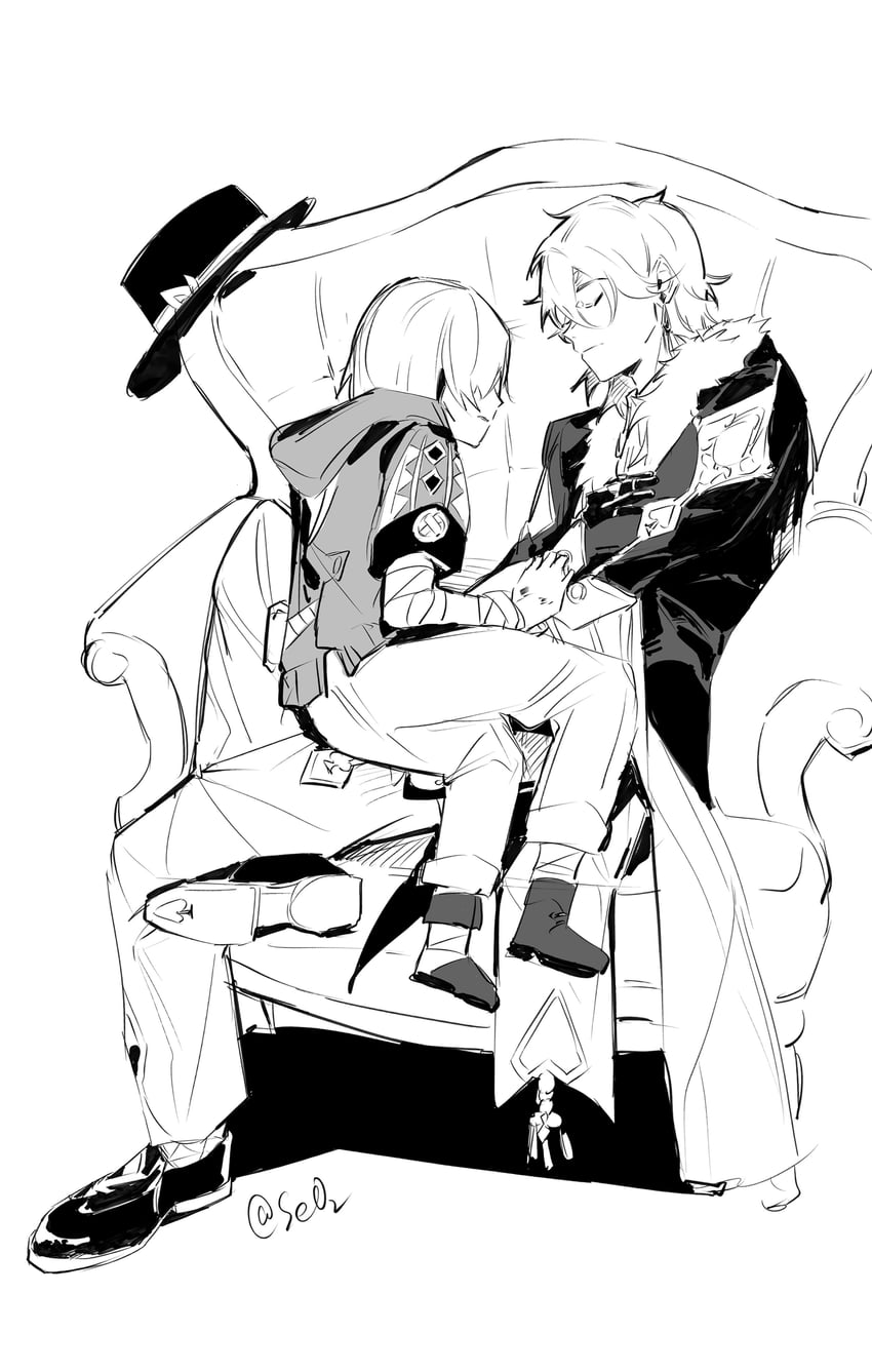 aventurine and kakavasha (honkai and 1 more) drawn by seo2_aventurine