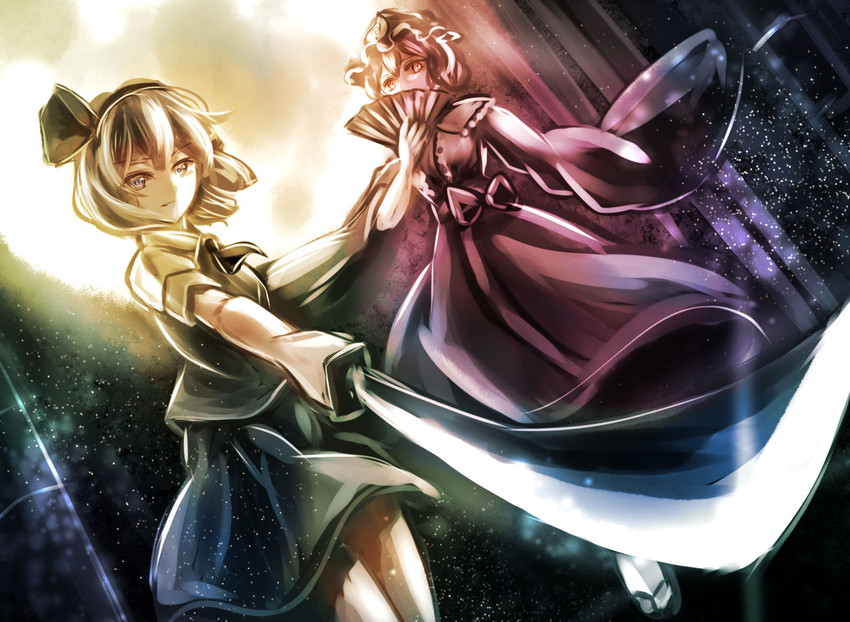 konpaku youmu and saigyouji yuyuko (touhou) drawn by jan_(lightdragoon)