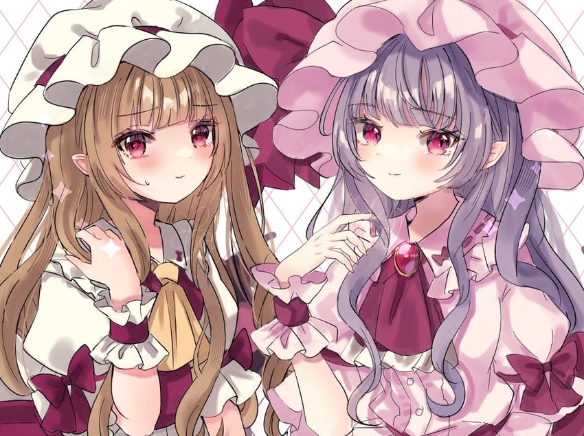 remilia scarlet and flandre scarlet (touhou) drawn by jaku_sono