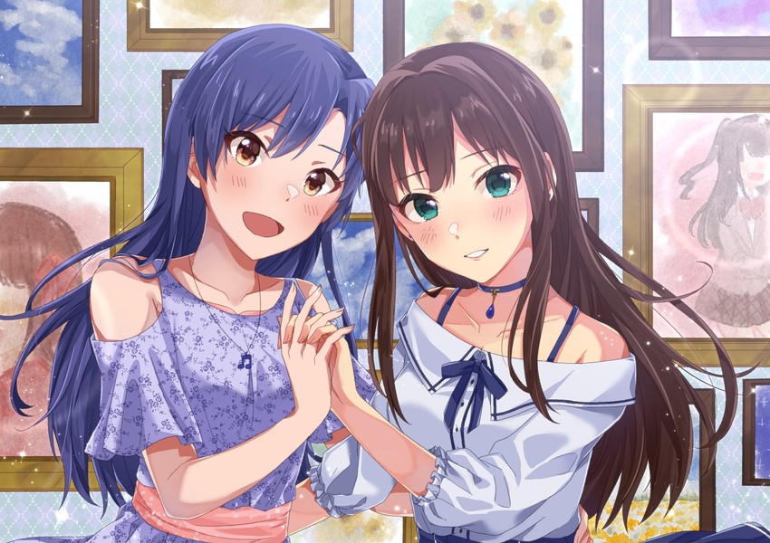 shibuya rin and kisaragi chihaya (idolmaster and 1 more) drawn by aki_no_suke_p