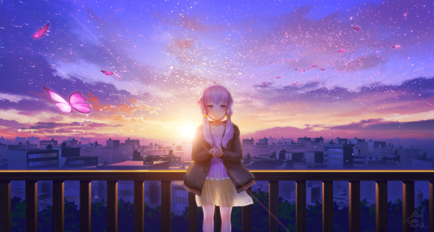 yuzuki yukari (vocaloid and 1 more) drawn by mocha_(cotton)