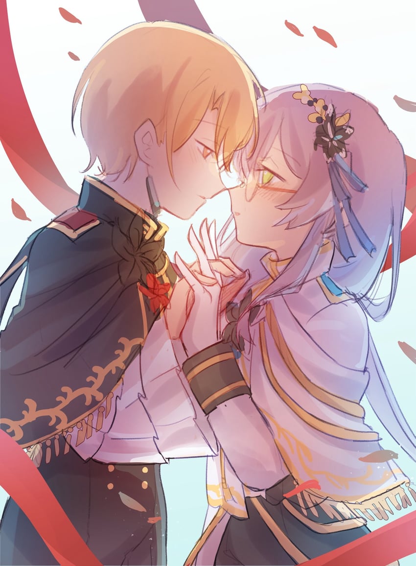 kayamori ruka and izumi yuki (heaven burns red) drawn by utsuru_515