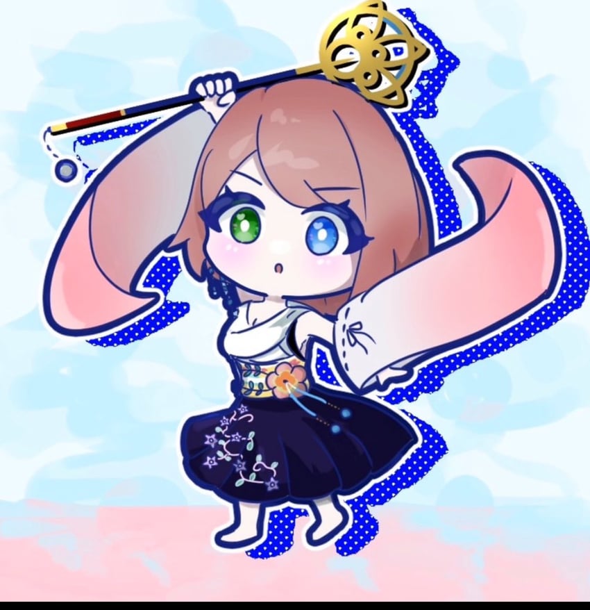 yuna (final fantasy and 1 more) drawn by moregam19