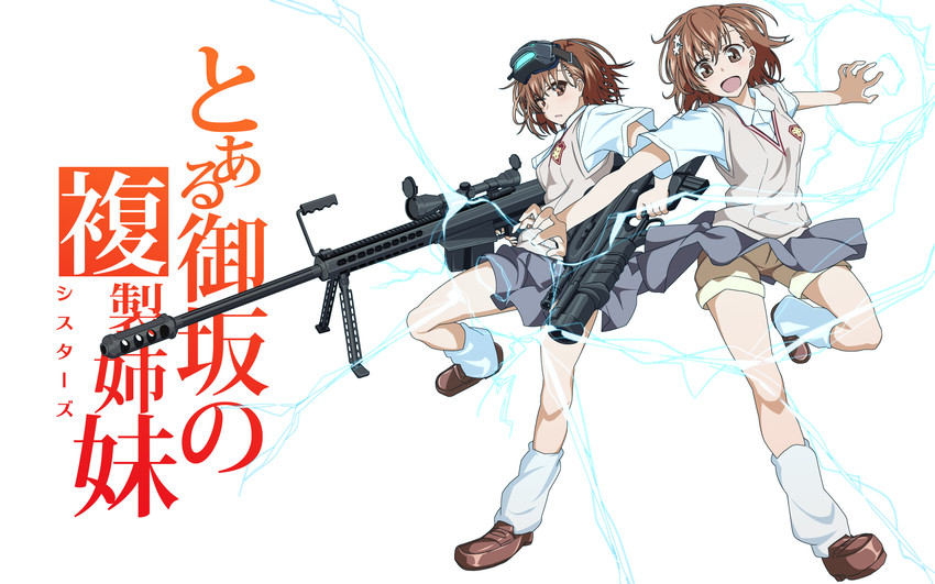 misaka mikoto and misaka imouto (toaru majutsu no index and 1 more) drawn by kikunosukemaru