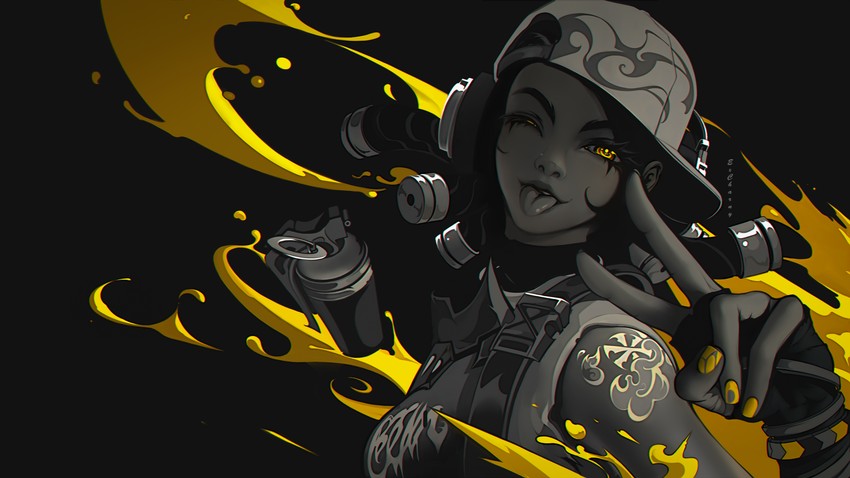 raze (valorant) drawn by excharny