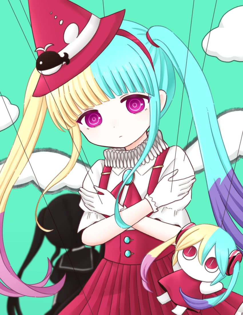 hatsune miku and aimaina (vocaloid and 1 more) drawn by chatanuki_(34506sd)