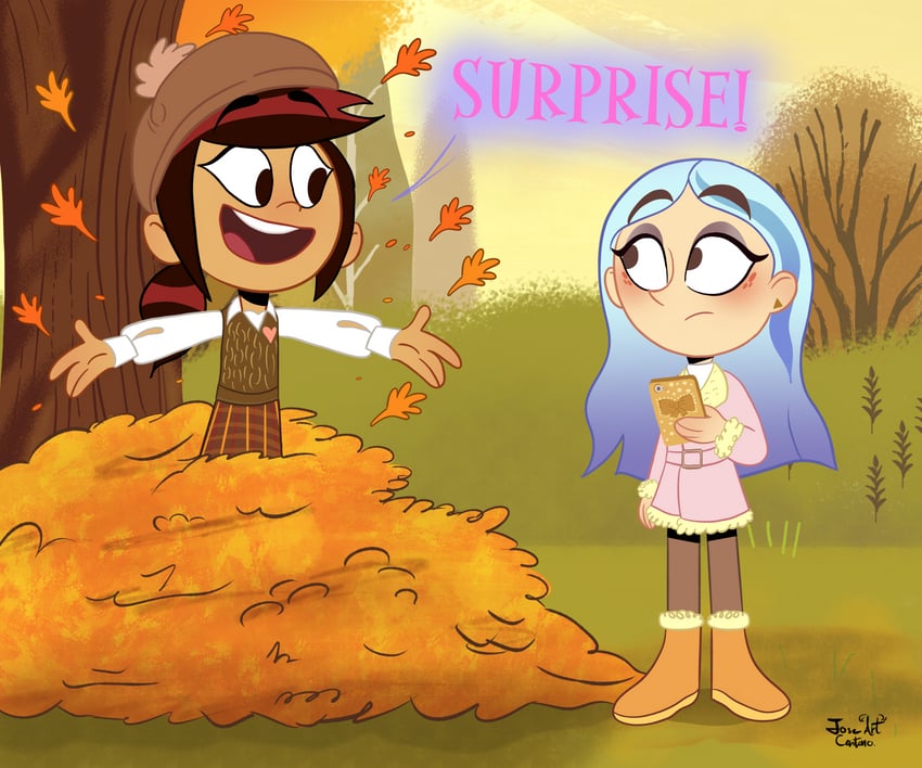 andrea davenport and molly mcgee (the ghost and molly mcgee) drawn by joseartcentenoofficial