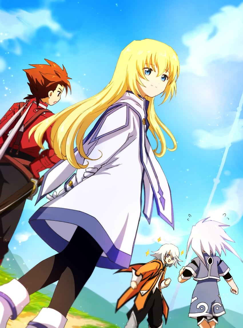 colette brunel, lloyd irving, genis sage, and raine sage (tales of and 1 more) drawn by hzk882
