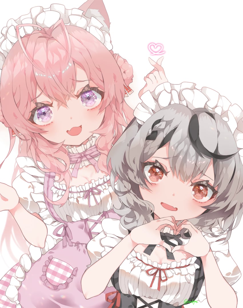 sakamata chloe and hakui koyori (hololive) drawn by 2ndope