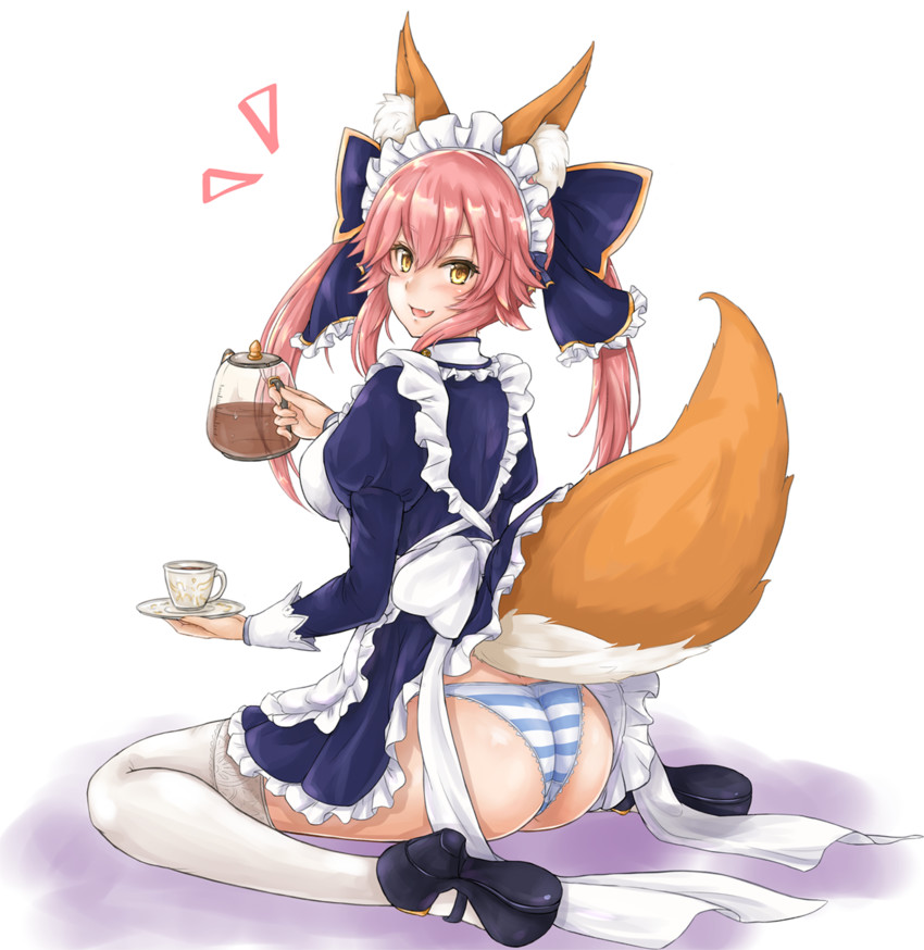 tamamo and tamamo no mae (fate and 1 more) drawn by brde