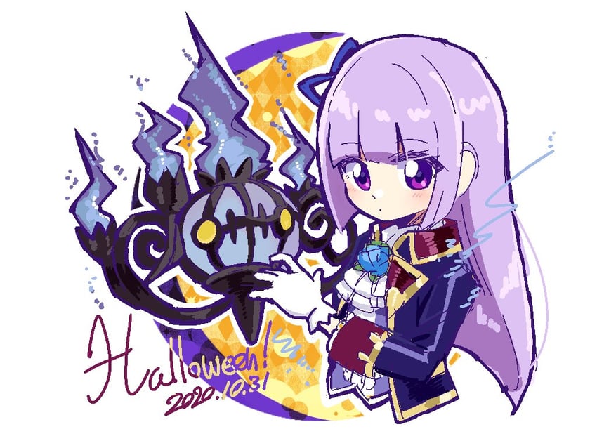 chandelure and hikami sumire (pokemon and 1 more) drawn by amaiwashi
