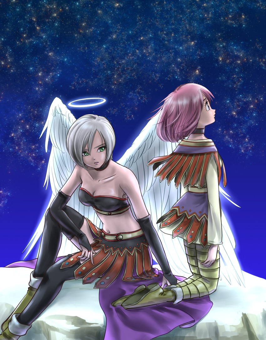 heroine and raviel (dragon quest and 1 more) drawn by pekuchin_(pekuchin_3)