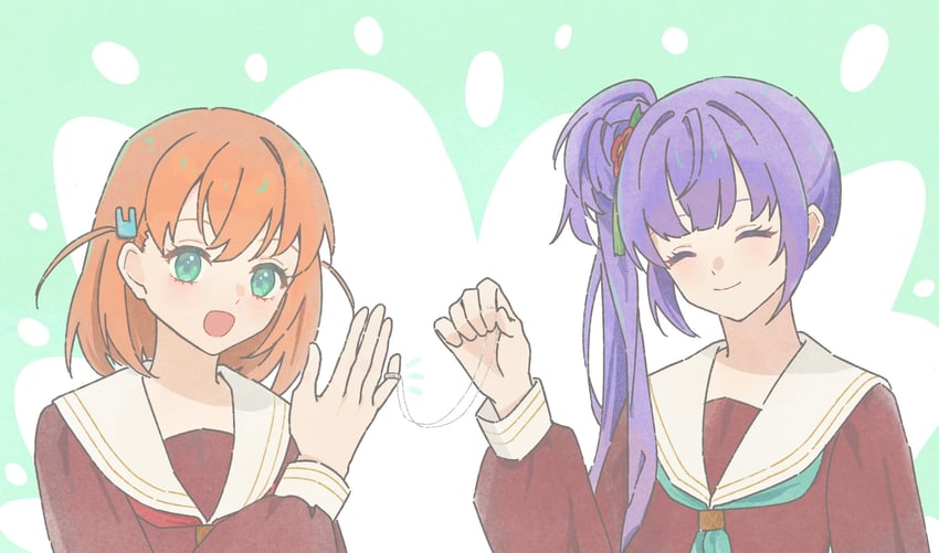 hinoshita kaho and otomune kozue (love live! and 1 more) drawn by rokilly